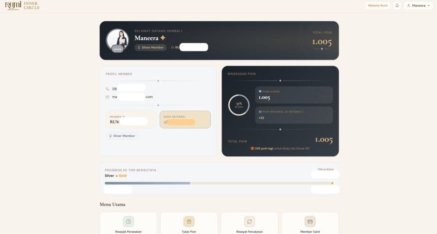 Rumi Inner Circle website preview